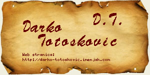 Darko Totošković vizit kartica